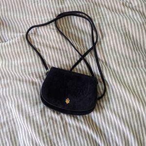 Navy velvet purse